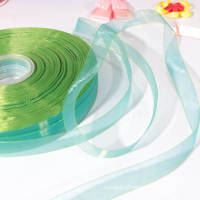 Eco-friendly teal ribbon/organza ribbon